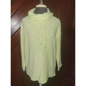 Jones New York Signature Yellow Textured  Pullover Sweater M